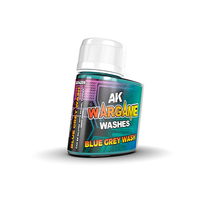 AK Interactive 14209 Wargame: Blue Grey Wash Enamel 35ml Bottle