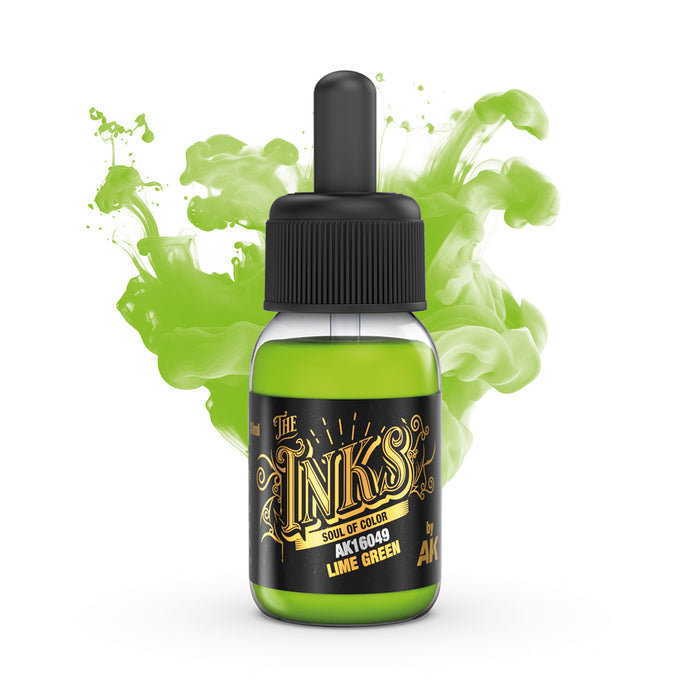 AK Interactive 16049 Inks: Lime Green Acrylic 30ml Bottle