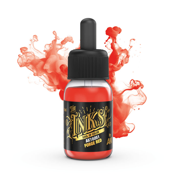 AK Interactive 16051 Inks: Forge Red Acrylic 30ml Bottle