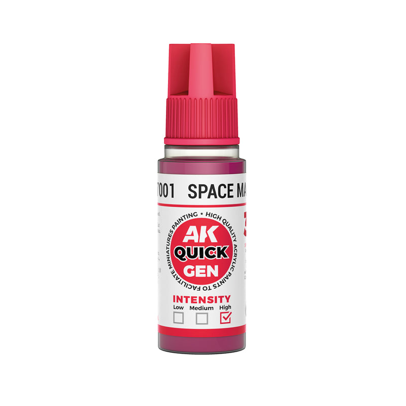 AK Interactive 17001 Quick Gen: Space Magenta Acrylic Paint 18ml Bottle