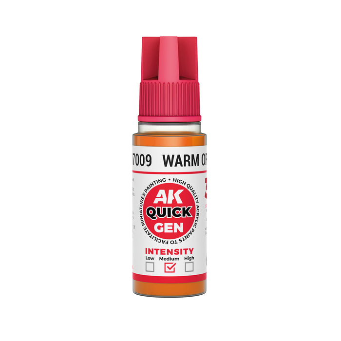 AK Interactive 17009 Quick Gen: Warm Orange Acrylic Paint 18ml Bottle