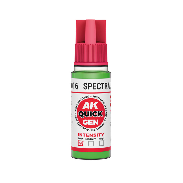 AK Interactive 17016 Quick Gen: Spectral Green Acrylic Paint 18ml Bottle