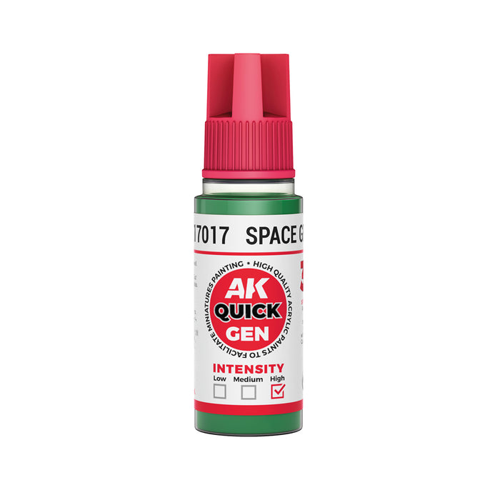 AK Interactive 17017 Quick Gen: Space Green Acrylic Paint 18ml Bottle