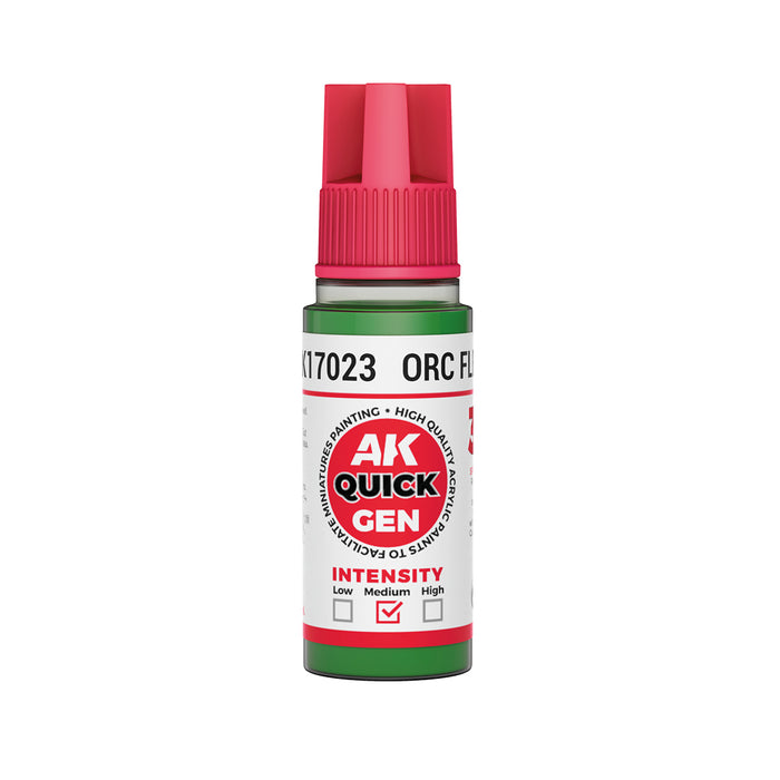 AK Interactive 17023 Quick Gen: Orc Flesh Acrylic Paint 18ml Bottle