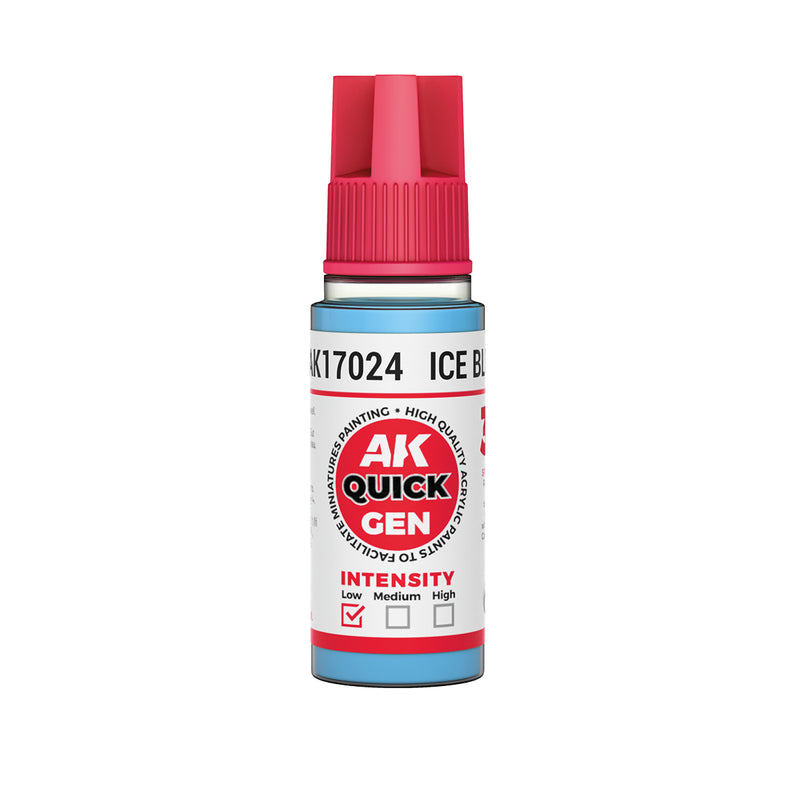 AK Interactive 17024 Quick Gen: Ice Blue Acrylic Paint 18ml Bottle