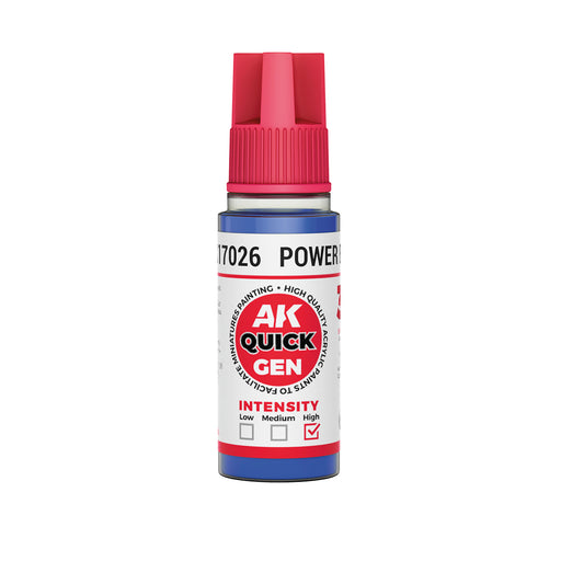 AK Interactive 17026 Quick Gen: Power Blue Acrylic Paint 18ml Bottle