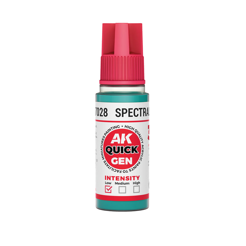 AK Interactive 17028 Quick Gen: Spectral Blue Acrylic Paint 18ml Bottle