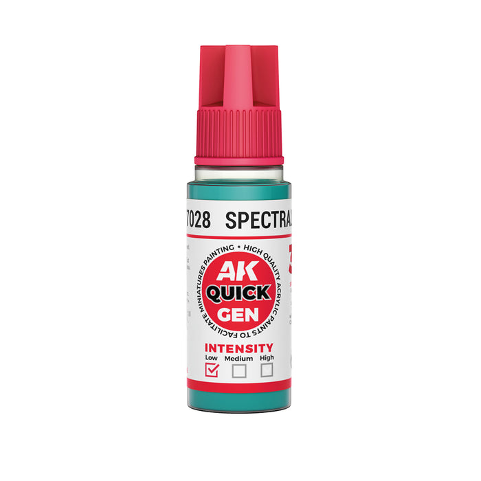 AK Interactive 17028 Quick Gen: Spectral Blue Acrylic Paint 18ml Bottle