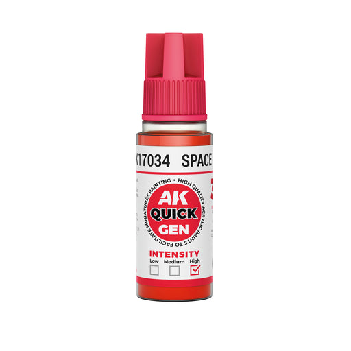 AK Interactive 17034 Quick Gen: Space Red Acrylic Paint 18ml Bottle
