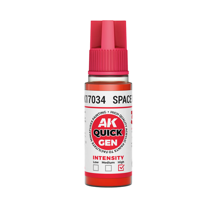 AK Interactive 17034 Quick Gen: Space Red Acrylic Paint 18ml Bottle