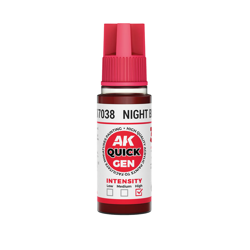 AK Interactive 17038 Quick Gen: Night Blood Acrylic Paint 18ml Bottle