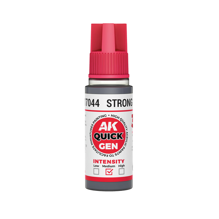 AK Interactive 17044 Quick Gen: Strong Grey Acrylic Paint 18ml Bottle