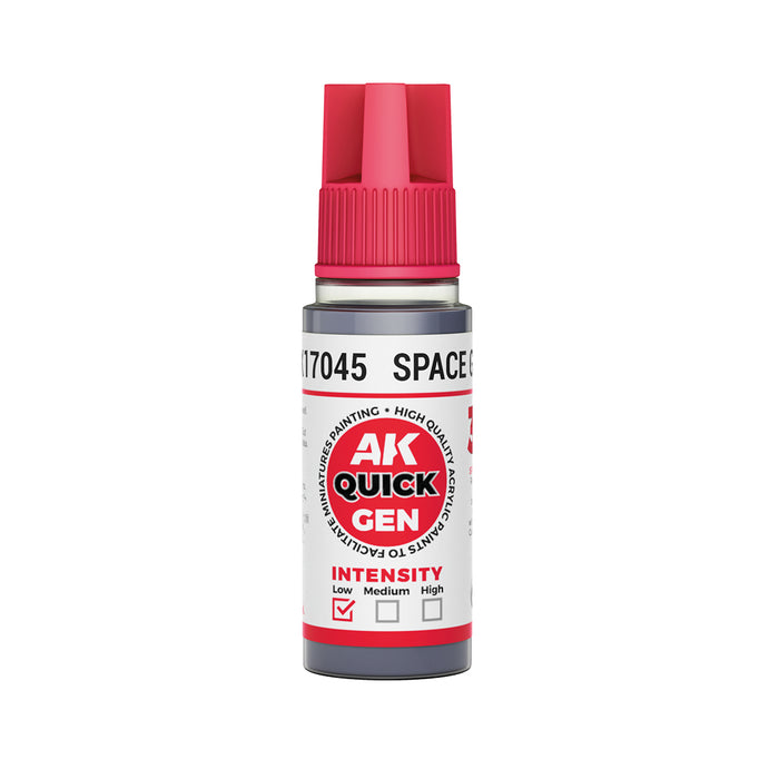 AK Interactive 17045 Quick Gen: Space Grey Acrylic Paint 18ml Bottle
