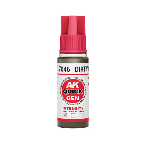 AK Interactive 17046 Quick Gen: Dirty Grey Acrylic Paint 18ml Bottle