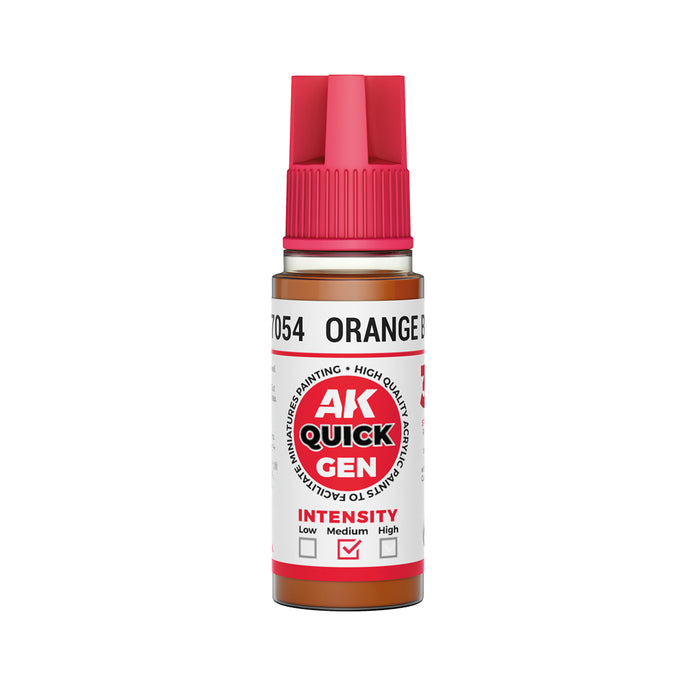 AK Interactive 17054 Quick Gen: Orange Brown Acrylic Paint 18ml Bottle