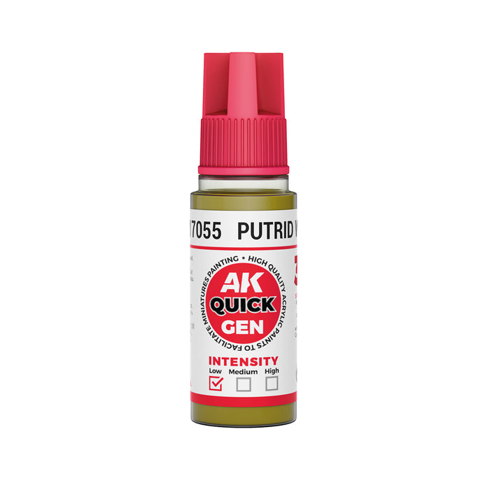 AK Interactive 17055 Quick Gen: Putrid White Acrylic Paint 18ml Bottle