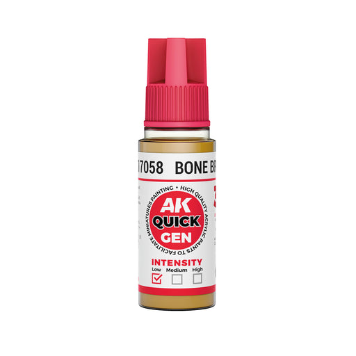 AK Interactive 17058 Quick Gen: Bone Brown Acrylic Paint 18ml Bottle