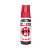 AK Interactive 17067 Quick Gen: Metallic Dark Steel Acrylic Paint 18ml Bottle