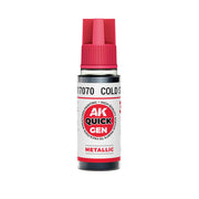 AK Interactive 17070 Quick Gen: Metallic Cold Steel Acrylic Paint 18ml Bottle