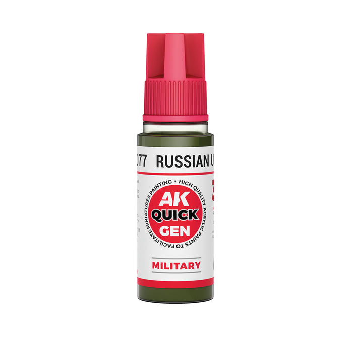 AK Interactive 17077 Quick Gen: Military Russian Uniform Acrylic Paint 18ml Bottle