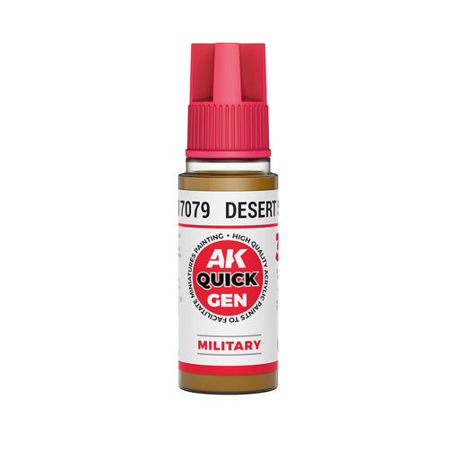 AK Interactive 17079 Quick Gen: Military Desert Sand Acrylic Paint 18ml Bottle