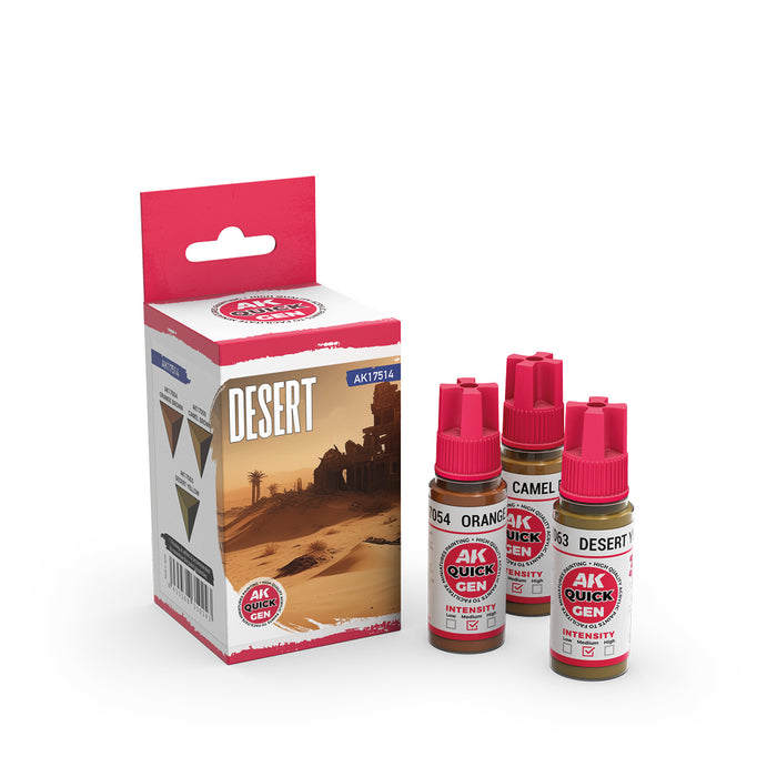 AK Interactive 17514 Quick Gen: Desert Acrylic Paint (3 Colors)