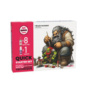 AK Interactive 17525 Quick Gen: Acrylic Paint Starter Set (8 Colors & Medium)