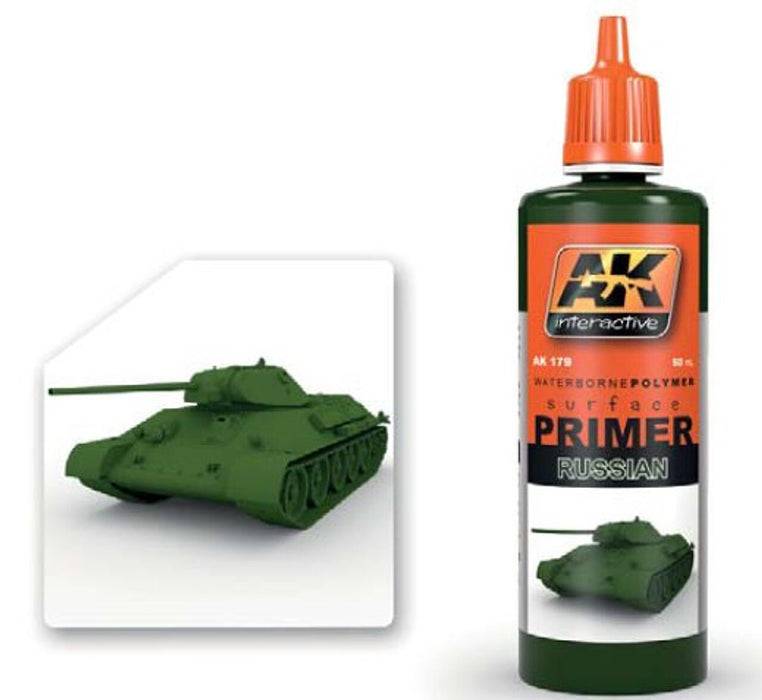 AK Interactive 179 Russian Green Acrylic Primer 60ml Bottle