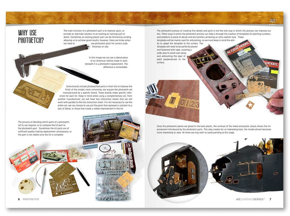 AK Interactive 244 Learning Series 7: Photo-Etched Parts Complete Guide Book