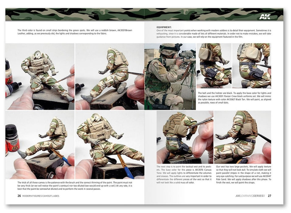 AK Interactive 247 Learning Series 8: Modern Figures Camouflages Book