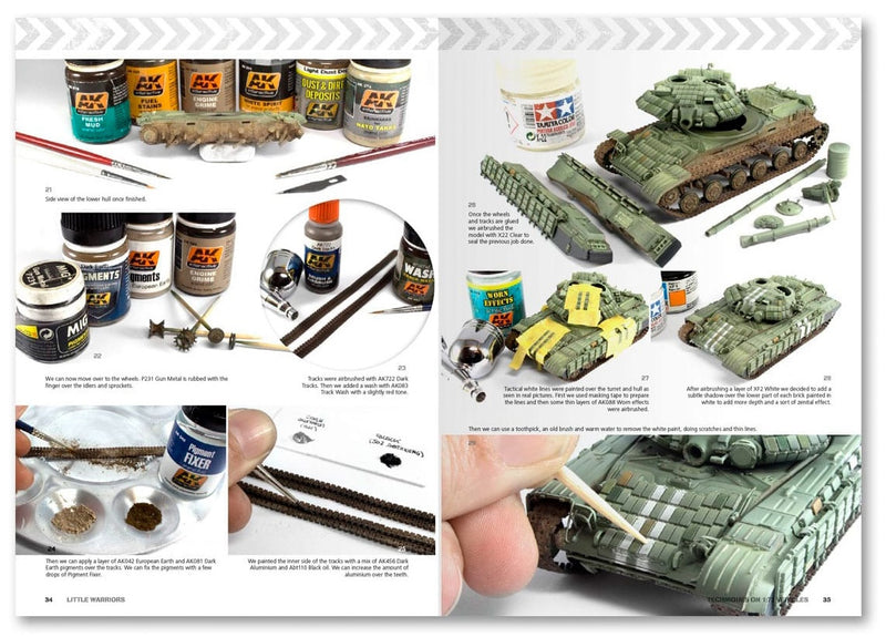 AK Interactive 280 Little Warriors Vol.1: Modern Vehicles Techniques 1/72 Scale Vehicles Book