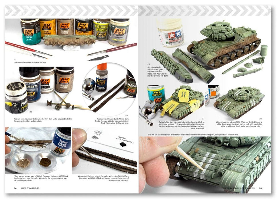 AK Interactive 280 Little Warriors Vol.1: Modern Vehicles Techniques 1/72 Scale Vehicles Book