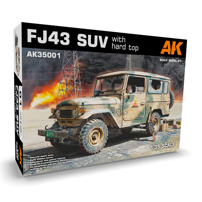 AK Interactive 35001 1/35 FJ43 SUV with Hardtop Model Kit