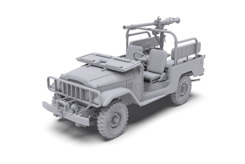 AK Interactive 35003 1/35 FJ43 Pickup Truck with SPG-9 Recoilless Gun Model Kit