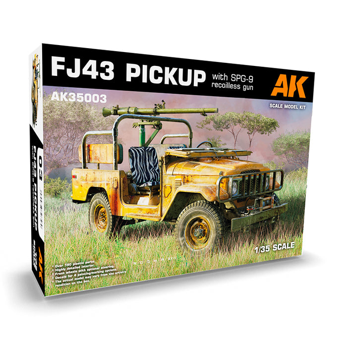 AK Interactive 35003 1/35 FJ43 Pickup Truck with SPG-9 Recoilless Gun Model Kit