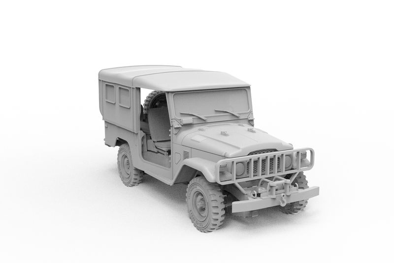 AK Interactive 35004 1/35 FJ43 SUV with Soft Top IDF & LAF Model Kit