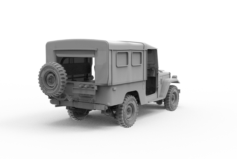 AK Interactive 35004 1/35 FJ43 SUV with Soft Top IDF & LAF Model Kit