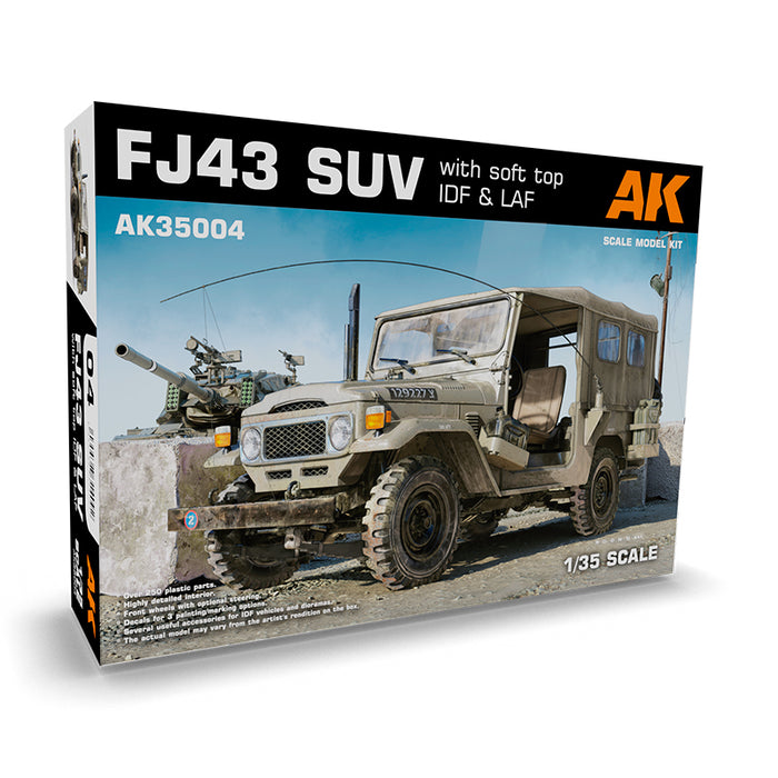 AK Interactive 35004 1/35 FJ43 SUV with Soft Top IDF & LAF Model Kit