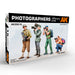 AK Interactive 35015 1/35 Photographers Different Eras (4 Pack) Model Kit