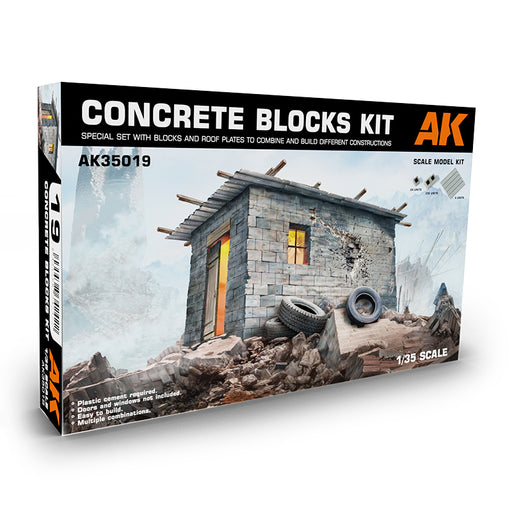 AK Interactive 35019 1/35 Concrete Blocks Model Kit