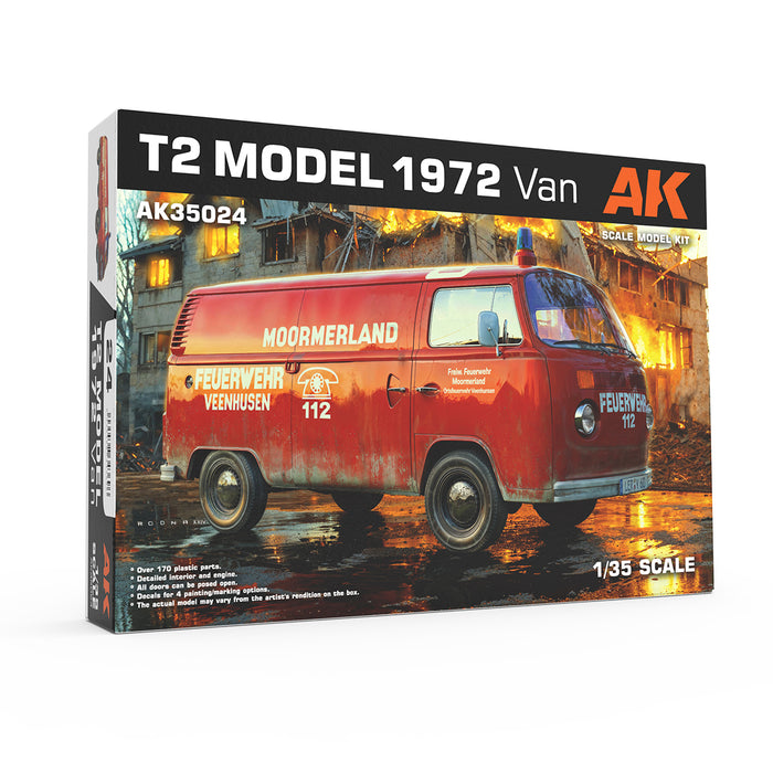 AK Interactive 35024 1/35 1972 T2 Model Van Model Kit