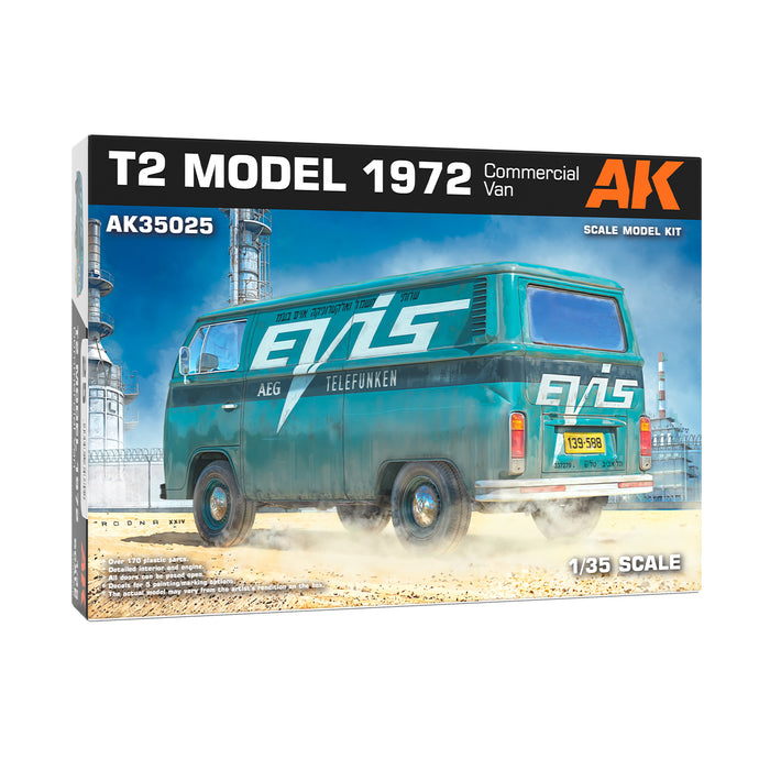 AK Interactive 35025 1/35 VW T2 Model 1972 Commercial Van Model Kit