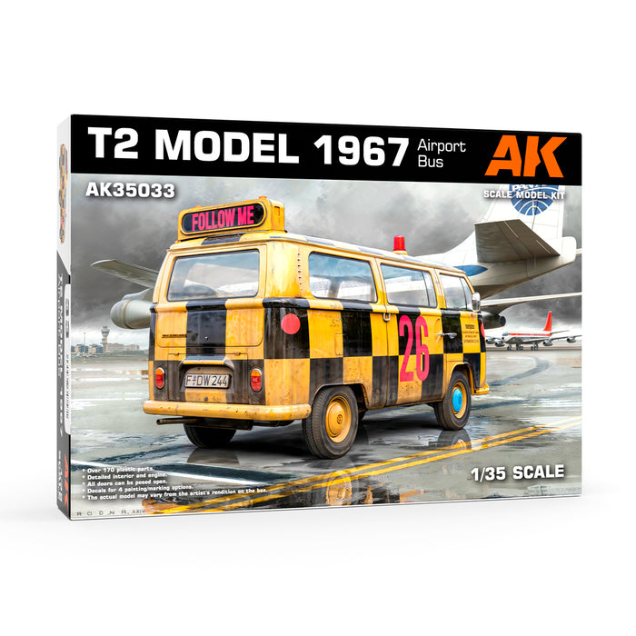 AK Interactive 35033 1/35 VW T2 Model 1967 Airport Bus Model Kit
