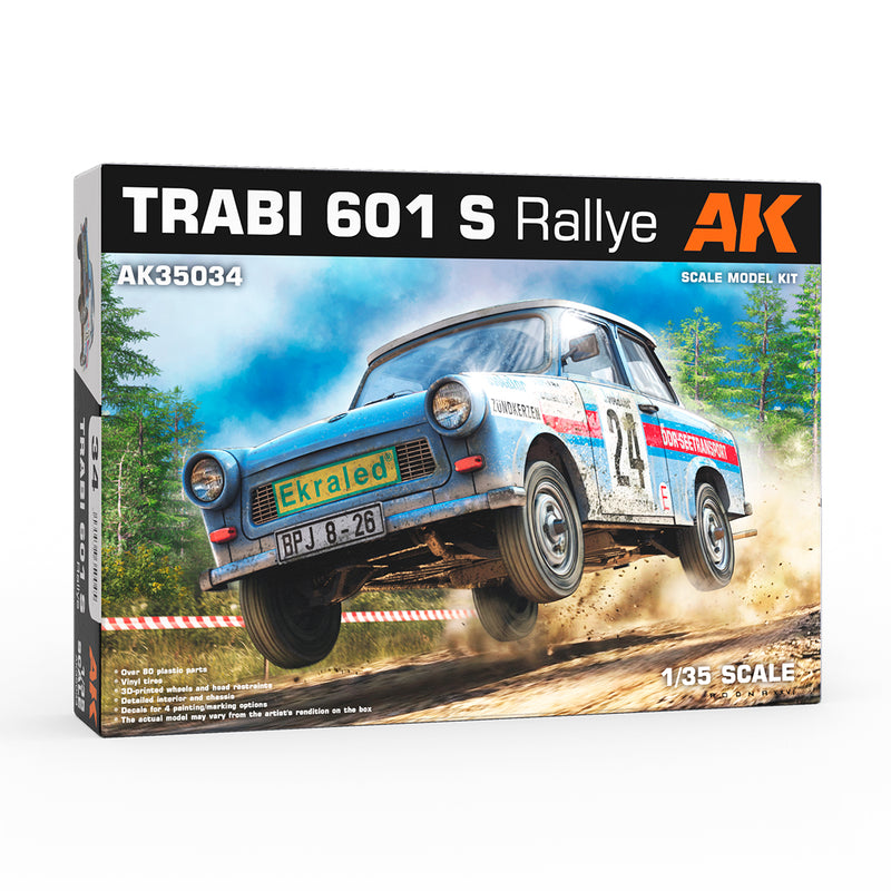 AK Interactive 35034 1/35 Trabi 601 S Rallye Car Model Kit