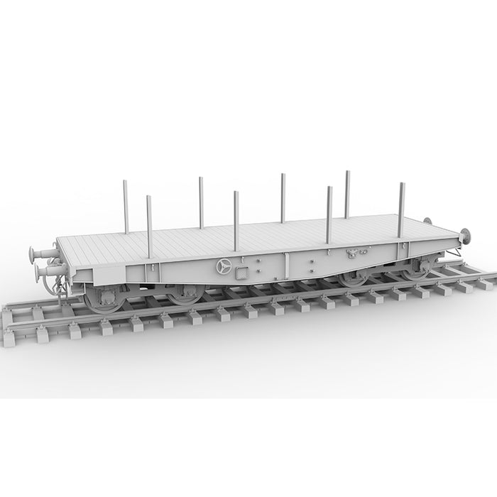 AK Interactive 35501 1/35 German Railway Schwerer Plattformwagen Type SSYS Flat Car  Model Kit with Track Section