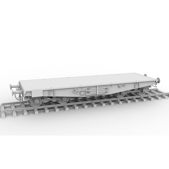 AK Interactive 35501 1/35 German Railway Schwerer Plattformwagen Type SSYS Flat Car  Model Kit with Track Section