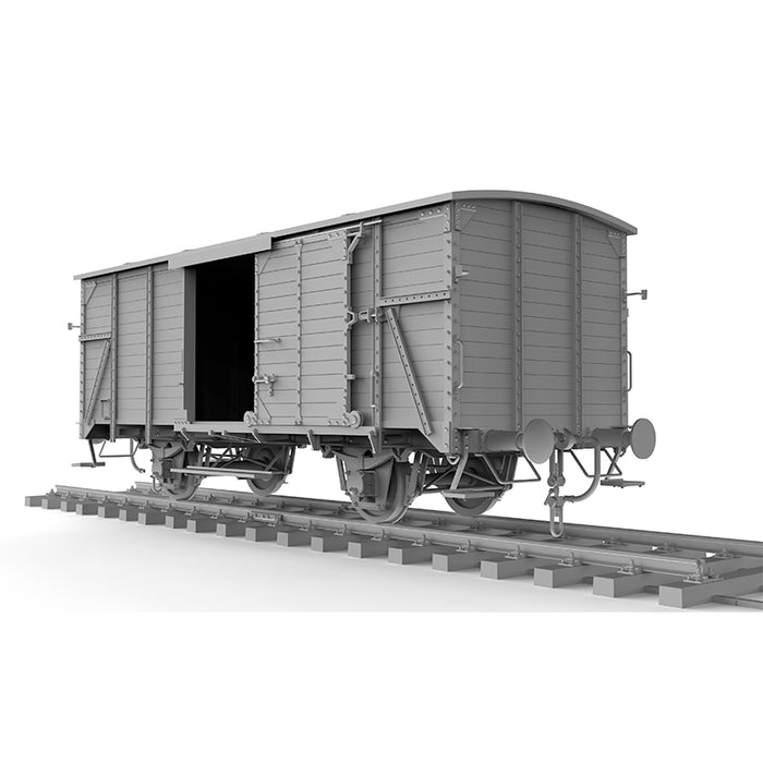 AK Interactive 35502 1/35 German Railway Covered G10 Wagon Freight Car with Track Section Model Kit