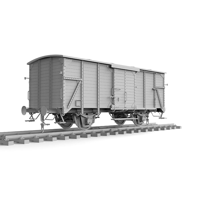 AK Interactive 35502 1/35 German Railway Covered G10 Wagon Freight Car with Track Section Model Kit