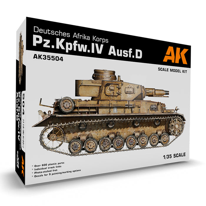 AK Interactive 35504 1/35 PzKpfw IV Ausf D DAK Tank Model Kit