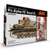 AK Interactive 35504B 1/35 PzKpfw IV Ausf D DAK Tank Model Kit (With Tank Crew Figures)